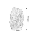 RABALUX 4127 | RockR Rabalux kő formájú sólámpa vezeték kapcsoló 1x E14 90lm 2700K barna, natúr