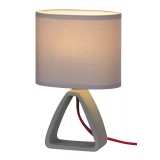 RABALUX 4340 | HenryR Rabalux asztali lámpa 27cm vezeték kapcsoló 1x E14 beton, szürke, piros