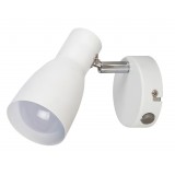 RABALUX 6025 | Ebony Rabalux spot lámpa kapcsoló elforgatható alkatrészek 1x E27 fehér