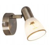 RABALUX 6356 | Art-Flower Rabalux spot lámpa kézzel festett, elforgatható alkatrészek 1x E14 bronz, fehér, arany