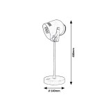 RABALUX 7015 | Minuet Rabalux asztali lámpa 40cm kapcsoló elforgatható alkatrészek 1x E14 fehér, menta
