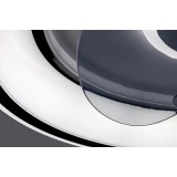 RABALUX 71009 | Horacio Rabalux ventilátoros lámpa mennyezeti kerek távirányító szabályozható fényerő, állítható színhőmérséklet, időkapcsoló 1x LED      5850lm 3000 <-> 6000K fekete, fehér, átlátszó