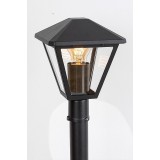 RABALUX 7150 | Paravento Rabalux álló lámpa 102cm 1x E27 IP44 fekete, átlátszó
