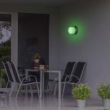 RABALUX 7246 | Rabalux-Smart-Durbe Rabalux fali, mennyezeti RGB-TW okos világítás kerek távirányító szabályozható fényerő, színváltós, állítható színhőmérséklet, WiFi kapcsolat, Bluetooth 1x LED 780lm 3000 <-> 6500K IP54 fekete, savmart, átlátszó