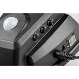 RABALUX 77012 | Zlarin Rabalux reflektor lámpa mozgásérzékelő, fényérzékelő szenzor - alkonykapcsoló, kapcsoló napelemes/szolár 1x LED 700lm 4000K IP44 fekete, áttetsző