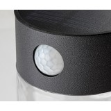 RABALUX 77015 | Kapuas Rabalux fali lámpa mozgásérzékelő, fényérzékelő szenzor - alkonykapcsoló, kapcsoló napelemes/szolár 1x LED 100lm 4000K IP44 fekete, átlátszó