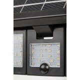 RABALUX 77020 | Lihull Rabalux reflektor lámpa mozgásérzékelő, fényérzékelő szenzor - alkonykapcsoló, kapcsoló napelemes/szolár, elforgatható alkatrészek 1x LED 500lm 4000K IP44 fekete, áttetsző