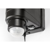 RABALUX 77021 | Dojran Rabalux reflektor lámpa mozgásérzékelő, fényérzékelő szenzor - alkonykapcsoló, kapcsoló napelemes/szolár, elforgatható alkatrészek 1x LED 500lm 4000K IP44 fekete, áttetsző