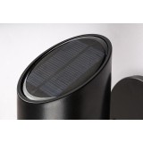 RABALUX 77030 | Lutto Rabalux falikar lámpa mozgásérzékelő, fényérzékelő szenzor - alkonykapcsoló napelemes/szolár, színváltós, éjjelifény 1x LED 65lm 6500K IP44 fekete, opál
