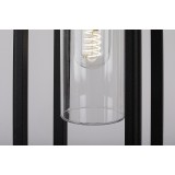 RABALUX 77087 | Zernest Rabalux álló lámpa 60cm 1x E27 IP54 fekete, átlátszó