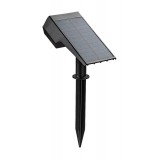 RABALUX 77088 | Nantes-RA Rabalux leszúrható lámpa fényérzékelő szenzor - alkonykapcsoló napelemes/szolár, elforgatható alkatrészek 1x LED 50lm 3000K IP64 fekete, átlátszó