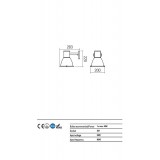 REDO 9525 | Work Redo falikar lámpa 1x E27 IP44 matt fekete, szatén