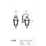 REDO 9657 | Essen Redo falikar lámpa 1x E27 IP44 antikolt barna, átlátszó