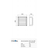REDO 9894 | Brick-RD Redo fali lámpa 2x E27 IP54 sötétszürke, opál