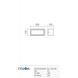 REDO 9896 | Brick-RD Redo fali lámpa 1x E27 IP54 sötétszürke, opál