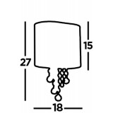 SEARCHLIGHT 1051-1CC | NinaS Searchlight falikar lámpa kétállású kapcsoló 1x E14 króm, fehér, átlátszó
