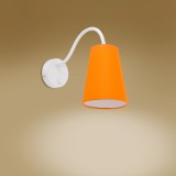 TK LIGHTING 2448 | Wire-TK Tk Lighting falikar lámpa 1x E27 narancs, fehér