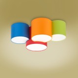 TK LIGHTING 3276 | Mona-TK Tk Lighting mennyezeti lámpa 4x E27 kék, narancs, piros