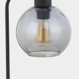 TK LIGHTING 5102 | Cubus-TK Tk Lighting asztali lámpa 46cm kapcsoló 1x E27 füst, fekete