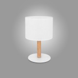 TK LIGHTING 5217 | Deva-TK Tk Lighting asztali lámpa 33cm kapcsoló 1x E27 fehér, fa.