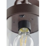 TRIO 404160124 | Sambesi Trio álló lámpa 100cm fényérzékelő szenzor - alkonykapcsoló 1x E27 IP44 rozsdaszín, átlátszó
