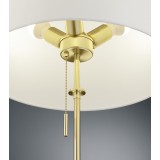 TRIO 409100308 | Lyon-TR Trio álló lámpa 138cm 2x húzókapcsoló állítható magasság 3x E27 mattított arany, fehér