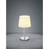 TRIO 509100107 | Lyon-TR Trio asztali lámpa 45cm húzókapcsoló állítható magasság 1x E27 matt nikkel, fehér
