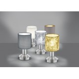 TRIO 595400101 | Garda-TR Trio asztali lámpa 18cm érintőkapcsoló 1x E14 matt nikkel, fehér