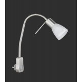 TRIO 891010107 | Levisto Trio konnektorlámpa lámpa kapcsoló flexibilis, szabályozható fényerő 1x E14 470lm 3000K matt nikkel, alabástrom