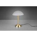 TRIO R5925-08 | Pilz Trio asztali lámpa 32cm fényerőszabályzós érintőkapcsoló 1x E14 mattított arany, fehér
