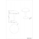 TRIO R5925-08 | Pilz Trio asztali lámpa 32cm fényerőszabályzós érintőkapcsoló 1x E14 mattított arany, fehér
