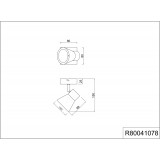 TRIO R80041078 | Antony Trio spot lámpa 1x GU10 280lm 3000K króm, beton