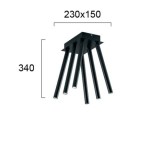 VIOKEF 3083000 | Duct Viokef mennyezeti lámpa 6x LED 1620lm 3000K fekete