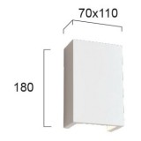VIOKEF 4097100 | Ceramic-VI Viokef fali lámpa festhető 1x G9 fehér