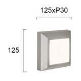 VIOKEF 4137900 | Leros-Plus Viokef fali lámpa 1x LED 260lm 3000K IP44 szürke, fehér