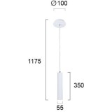 VIOKEF 4144300 | Lesante Viokef függeszték lámpa 1x GU10 fehér, króm