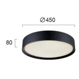 VIOKEF 4155400 | Alessio Viokef mennyezeti lámpa 4x E27 fekete, opál