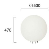 VIOKEF 4158000 | Vegas-VI Viokef álló lámpa 47cm 1x E27 IP65 fehér