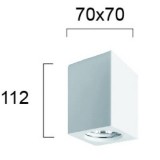 VIOKEF 4160700 | Phenix Viokef fali lámpa festhető 1x GU10 fehér