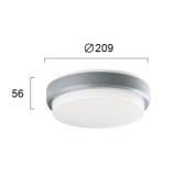 VIOKEF 4171700 | Leros-Plus Viokef mennyezeti lámpa 1x LED 800lm 3000K IP54 ezüst, fehér