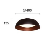 VIOKEF 4173500 | Chester-VI Viokef mennyezeti lámpa 1x LED 1920lm 3000K fekete, barna, matt opál