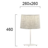 VIOKEF 4174700 | Hendrix Viokef asztali lámpa 46cm kapcsoló 1x E27 fehér, matt fehér