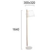 VIOKEF 4196000 | Viana Viokef álló lámpa 164cm kapcsoló 1x E27 fehér, fa.