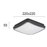 VIOKEF 4197700 | Tibuok Viokef mennyezeti lámpa 1x LED 688lm 3000K IP54 fekete, fehér