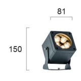 VIOKEF 4205400 | Aris-VI Viokef fényvető, leszúrható lámpa elforgatható alkatrészek 2x LED 1100lm 3000K IP66 sötétszürke