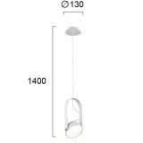VIOKEF 4205600 | Hemi Viokef függeszték lámpa 1x LED 540lm 3000K fehér