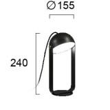 VIOKEF 4205701 | Hemi Viokef asztali lámpa 24cm 1x LED 540lm 3000K fekete
