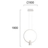 VIOKEF 4205900 | Sindy Viokef függeszték lámpa 1x LED 1980lm + 1x LED 540lm 3000K fehér