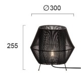 VIOKEF 4214201 | Zaira-VI Viokef asztali lámpa 25,5cm 1x E27 fekete