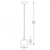 ZUMA LINE P0076-01A | Crystal-ZL Zuma Line függeszték lámpa kerek 1x G9 króm, füst, átlátszó